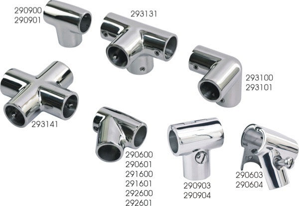 Sea-Dog Hinged Rail Tee Fitting, 316 Stainless Steel - Available in 7/8" and 1" Tube, 60 and 90 Degree Angles
