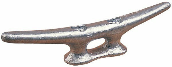 Sea-Dog Flat Head Open Base Cleat, 5 Inch, Galvanized Cast Iron