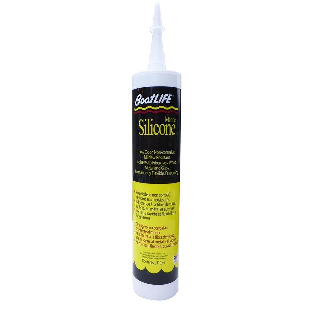 BoatLIFE Silicone Rubber Sealant - Marine Grade, Clear & White, 1 Oz to 10.6 Oz Cartridge
