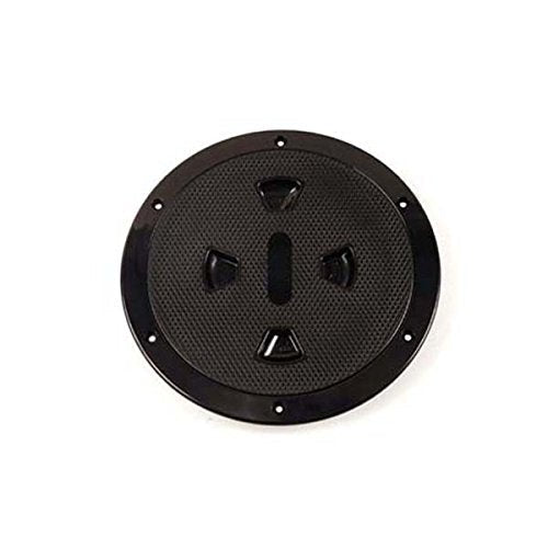 Beckson Marine 6 Inch Screw-In Deck Plate, Diamond Pattern - White or Black