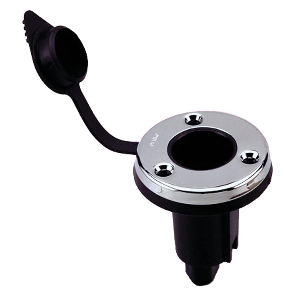 Perko 1045P0SDP 2-Pin Plug-In Base, Stainless Steel/Black, 0-Degree Rake, 2-1/4 Inch OD