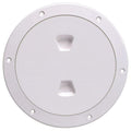 Beckson Marine 6" Screw-In Deck Plate, Smooth Head - Available in Black or White