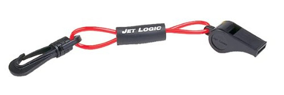 Kwik Tek W-2 Whistle with Floating Lanyard, Red and Black