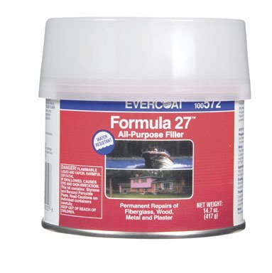 Fiberglass Evercoat Formula 27 Filler H.P. Body Filler, 0.5 Pint, Ivory