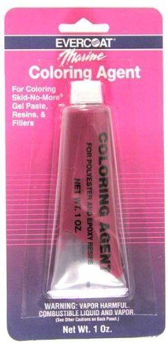 Evercoat Fiberglass Resin & Gel Coat Colorant Tints, 1 oz - Available in Red, Sunset Yellow, Brown, Admiral Blue, Black, and White