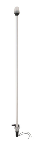 Attwood 7100C7 Telescoping Pole Light with ZAMAK Base, 36-Inch Pole, 2-Mile 360-Degree Illumination for Boats up to 65.6 Feet