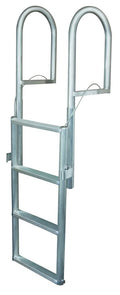 JIF Marine EWI4 4-Step Retractable Floating Dock Lift Ladder, Anodized Aluminum