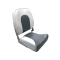 Gen3 Marine High Back Folding Boat Seat, Gray/Charcoal, 6-118GC