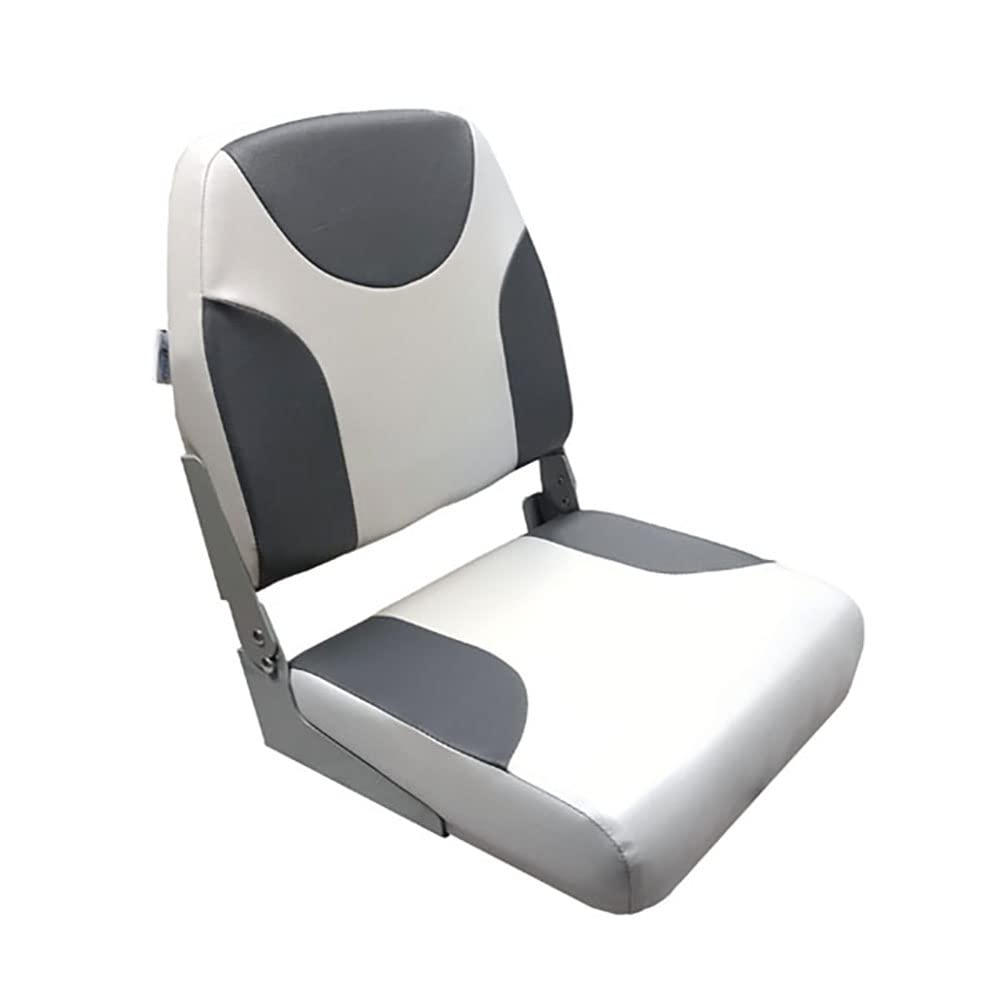 Gen3 Marine Classic Low Back Folding Boat Seat - Charcoal/Gray, Gray/Charcoal, or Sand/Brown