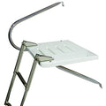 JIF Marine EKU3 3-Step O/B Transom Platform Ladder, Aluminum with Stainless Steel 316 Arm