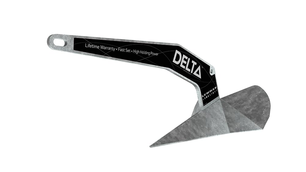 Lewmar Galvanized Steel Delta Anchor, 22 lbs, for Boats 25 to 35 Feet