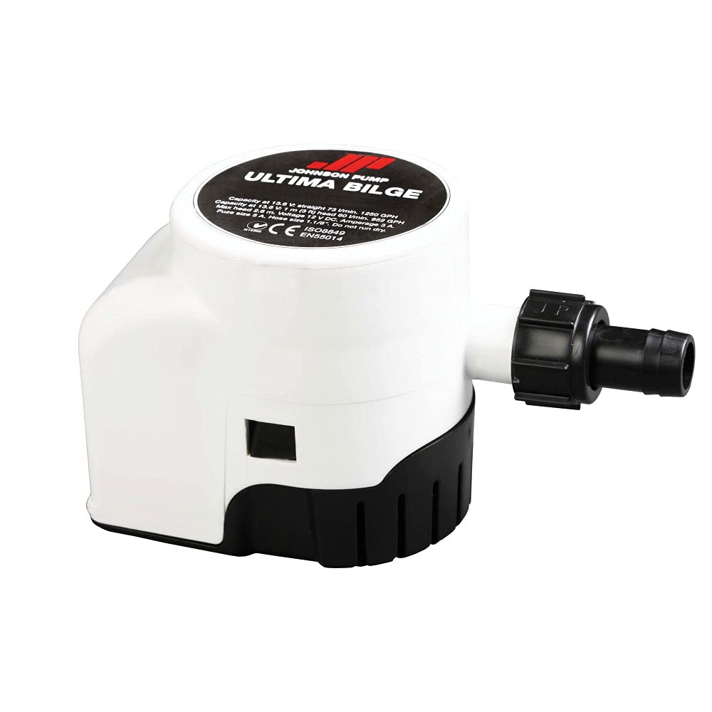 Johnson Pump Ultima 600 GPH Bilge Pump with Integrated Switch, 12V, Model 32-47258-003