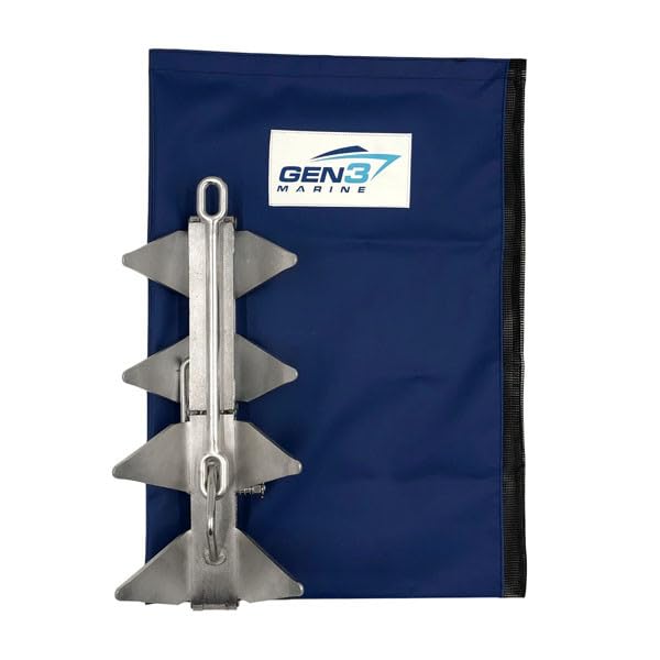 Gen3 Marine Stainless Steel Box-Style Folding Boat Anchor - Available in 13 lb to 19 lb