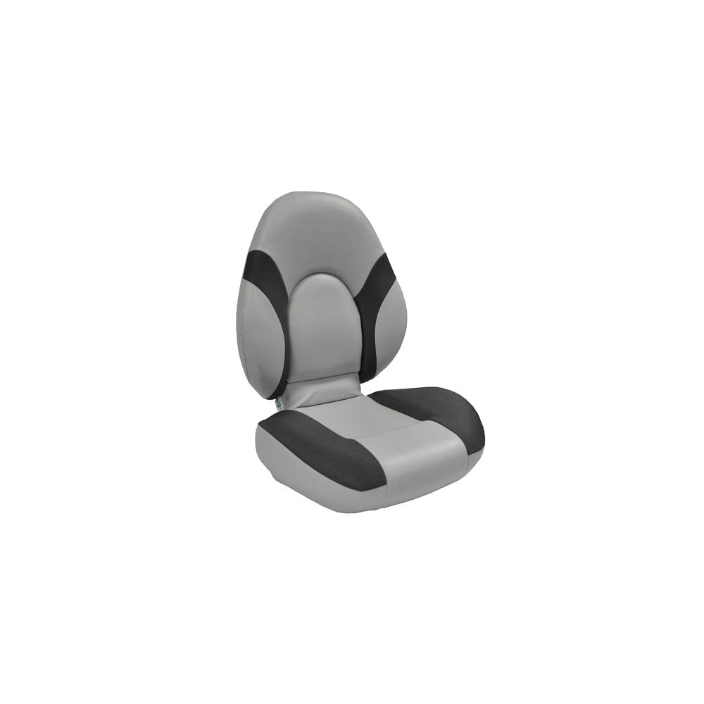 Gen3 Marine Centric Folding Boat Seat, Light Grey/Carbon, Marine-Grade Vinyl, ABYC H-31 Rated