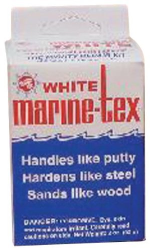 Marine Tex Epoxy Putty Repair Kit - Waterproof Marine Adhesive, 2 oz, Gray or White
