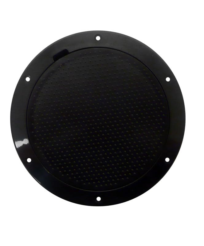 Beckson Marine 6" Pry-Out Deck Plate - Nonskid Finish, Available in Black or White