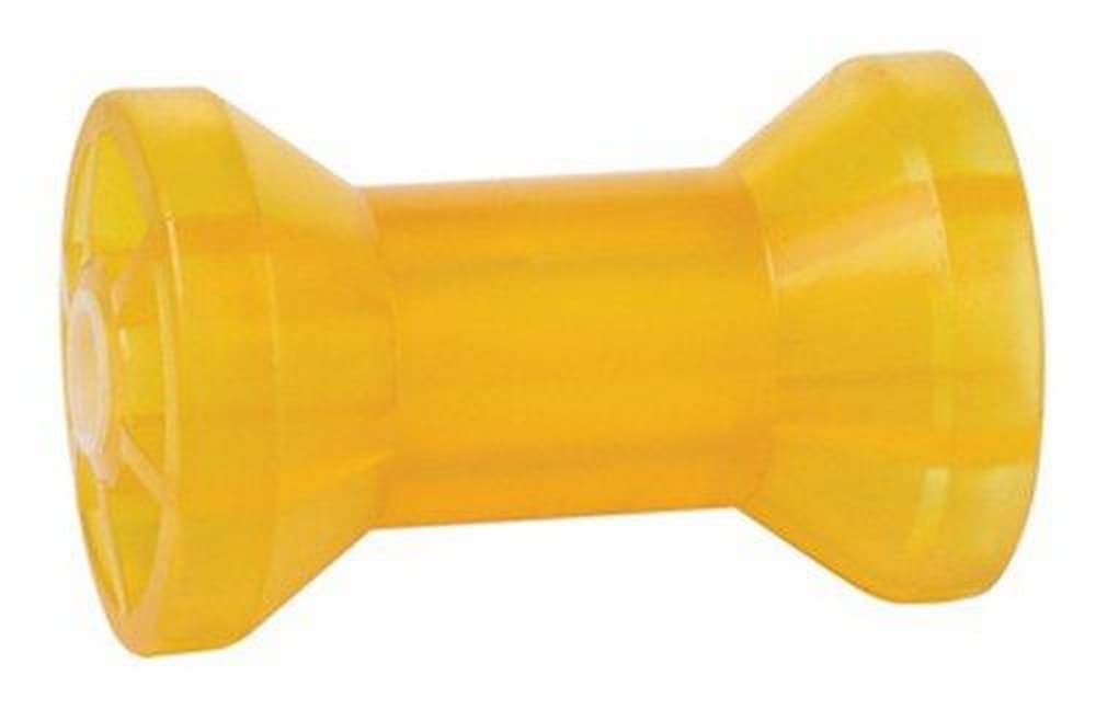 Tie Down Engineering 86283 5 Inch PVC Spool Keel Roller, 5/8 Inch Shaft, Yellow