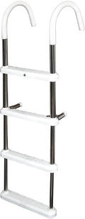 JIF Marine Stainless Steel Gunwale Hook Ladder - 3-Step to 5-Step, 7" to 11" Hook Depth