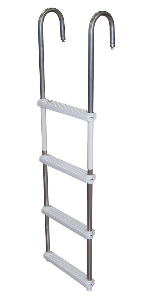 JIF Marine DMM4 4-Step Pontoon Swim Ladder, Flush Mount, 250 lb Capacity