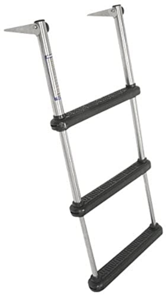 Windline TDL-3 Over Platform Telescoping Boat Ladder, 3 Step Aluminum