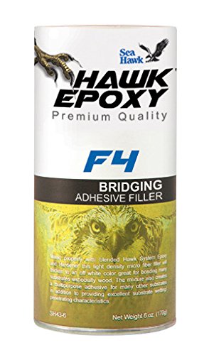 Sea Hawk F4-S Bridging Adhesive Filler, Epoxy Wood Filleting Compound, 5.6 oz