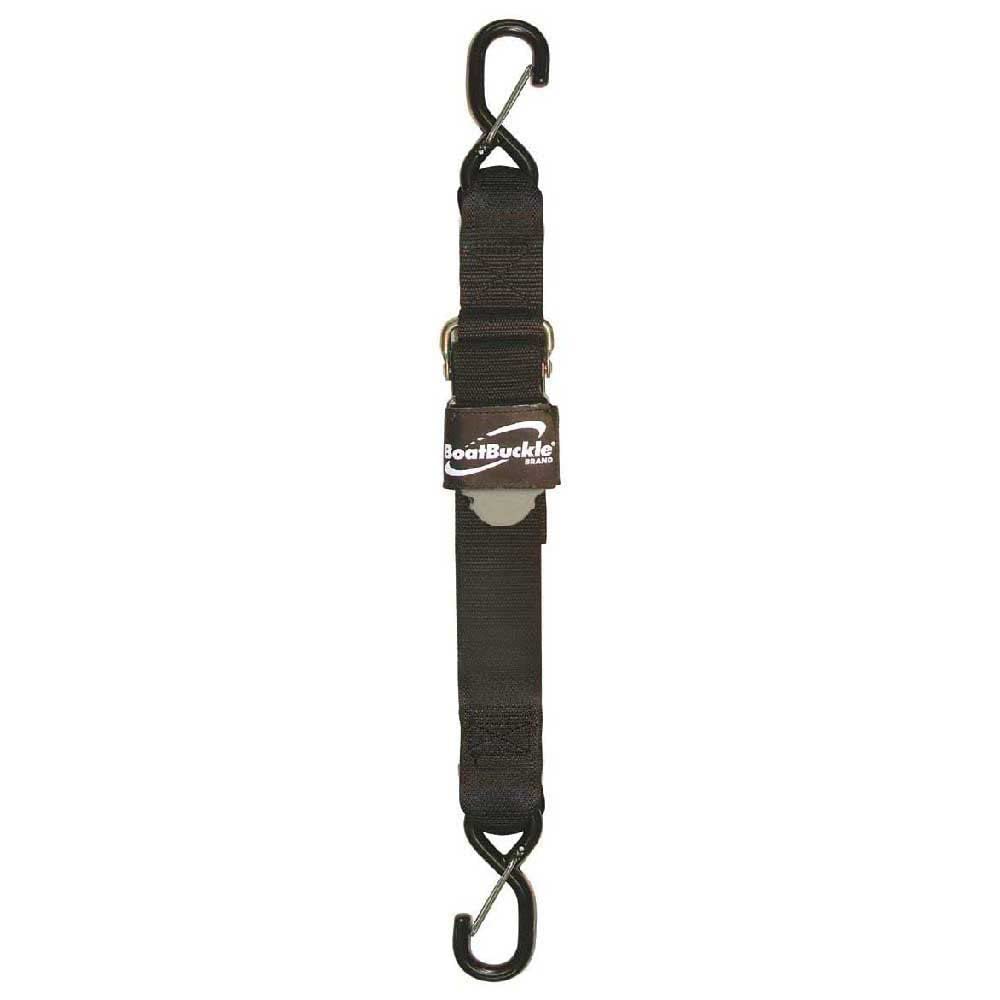 BoatBuckle Pro Series Kwik-Lok Gunwale Tie-Down, 2-Inch Webbing, Black - Available in 13' and 20' Lengths