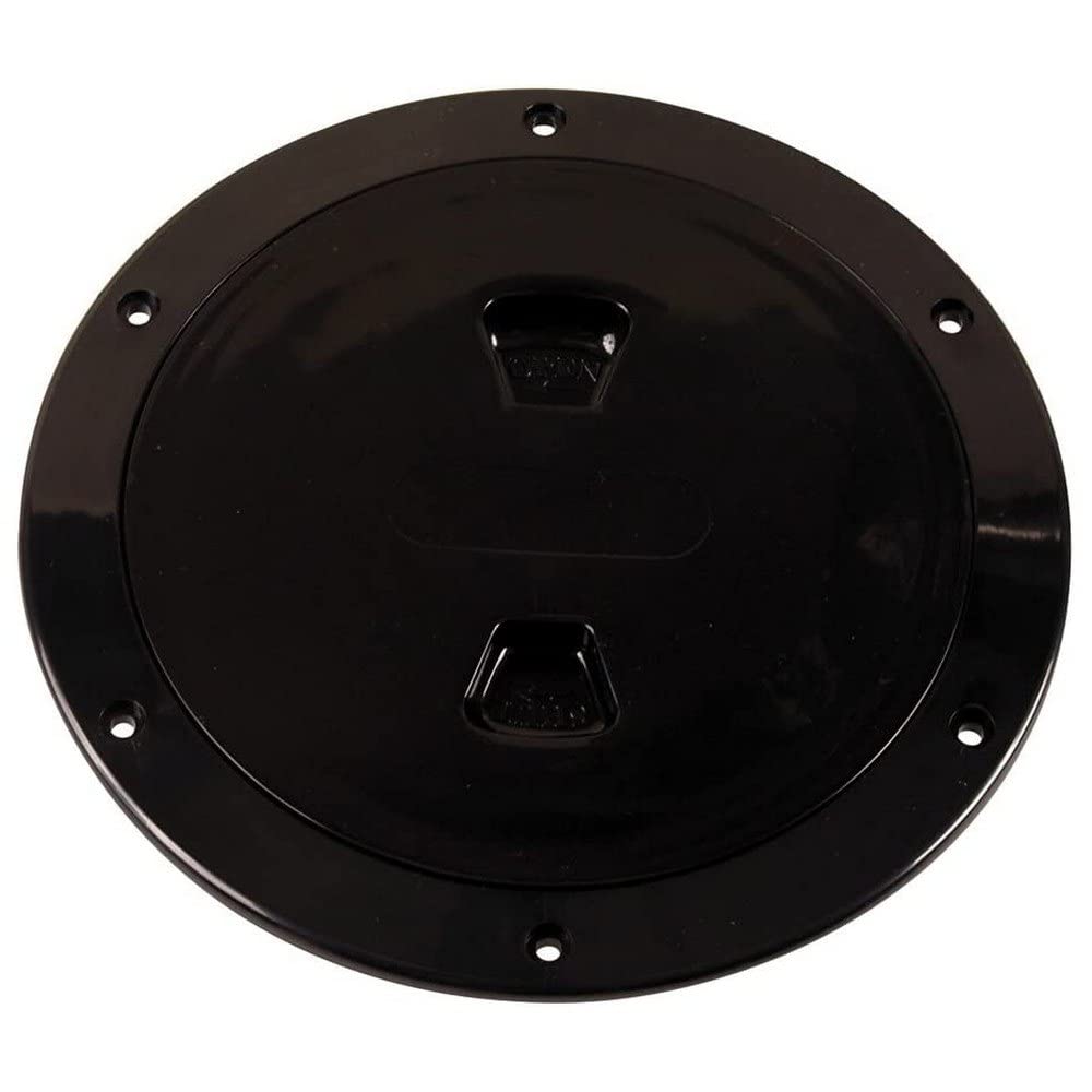 Beckson Marine 6" Screw-In Deck Plate, Smooth Head - Available in Black or White
