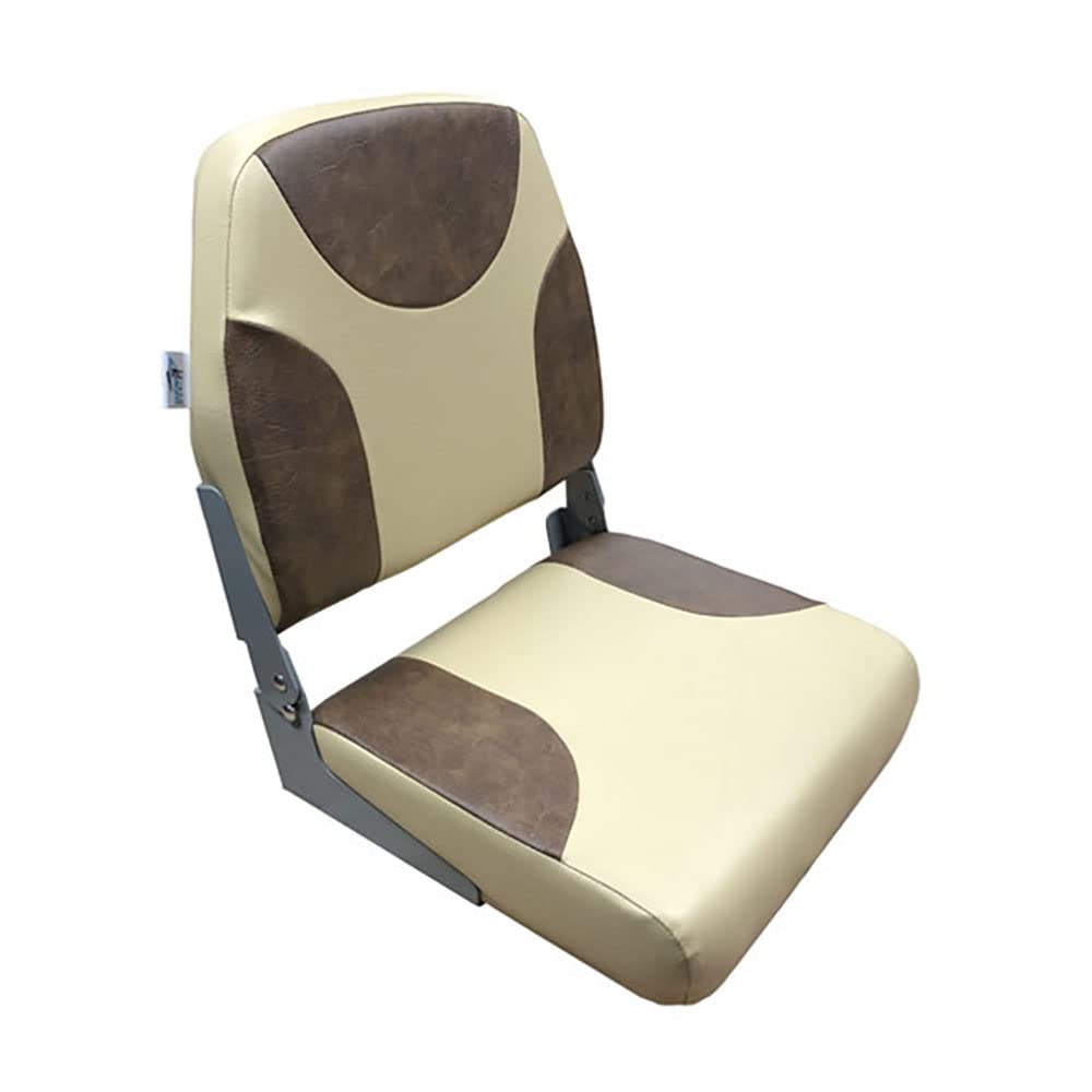 Gen3 Marine Classic Low Back Folding Boat Seat - Charcoal/Gray, Gray/Charcoal, or Sand/Brown