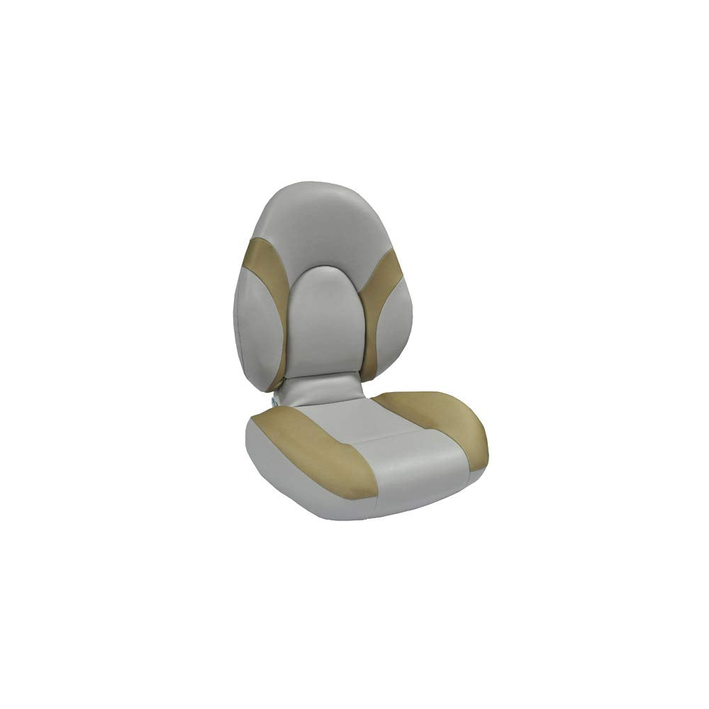 Gen3 Marine Centric Folding Boat Seat, Light Grey/Tan, SM1010010102