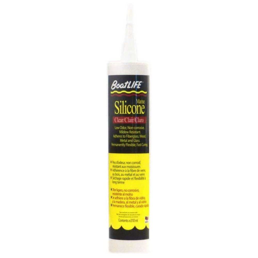 BoatLIFE Silicone Rubber Sealant - Marine Grade, Clear & White, 1 Oz to 10.6 Oz Cartridge