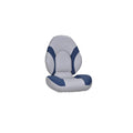 Gen3 Marine Centric Folding Boat Seat, Light Grey/Blue, Marine-Grade Vinyl, ABYC H-31 Rated
