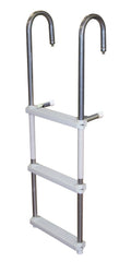 JIF Marine DMM3 3-Step Pontoon Swim Ladder, Aluminum, 300 Pound Capacity