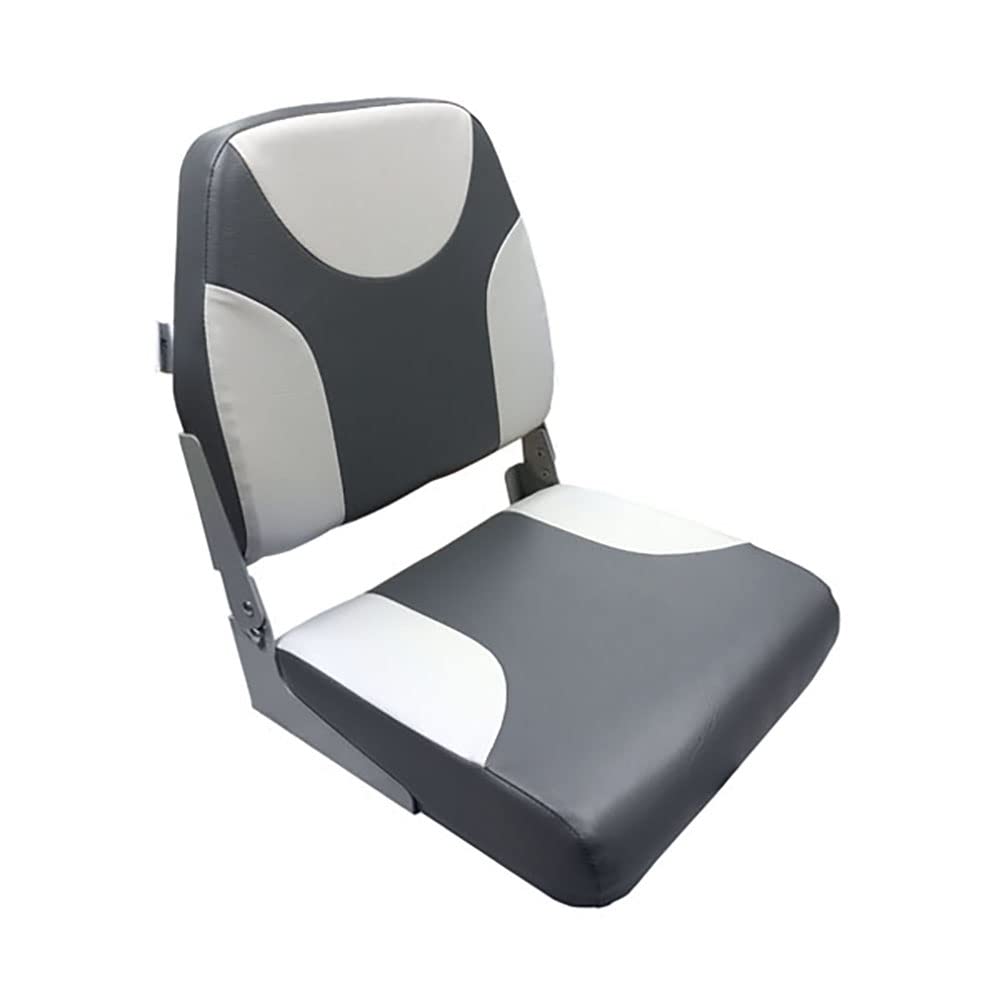 Gen3 Marine Classic Low Back Folding Boat Seat - Charcoal/Gray, Gray/Charcoal, or Sand/Brown