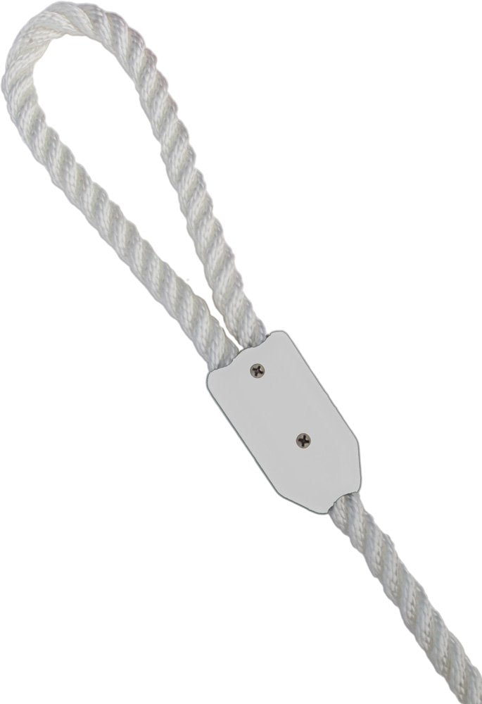 E-Z-TY Rope Clamps - No-Knot Cord & Line Clamps, 1/4" to 3/4", Black or White, 2-Pack