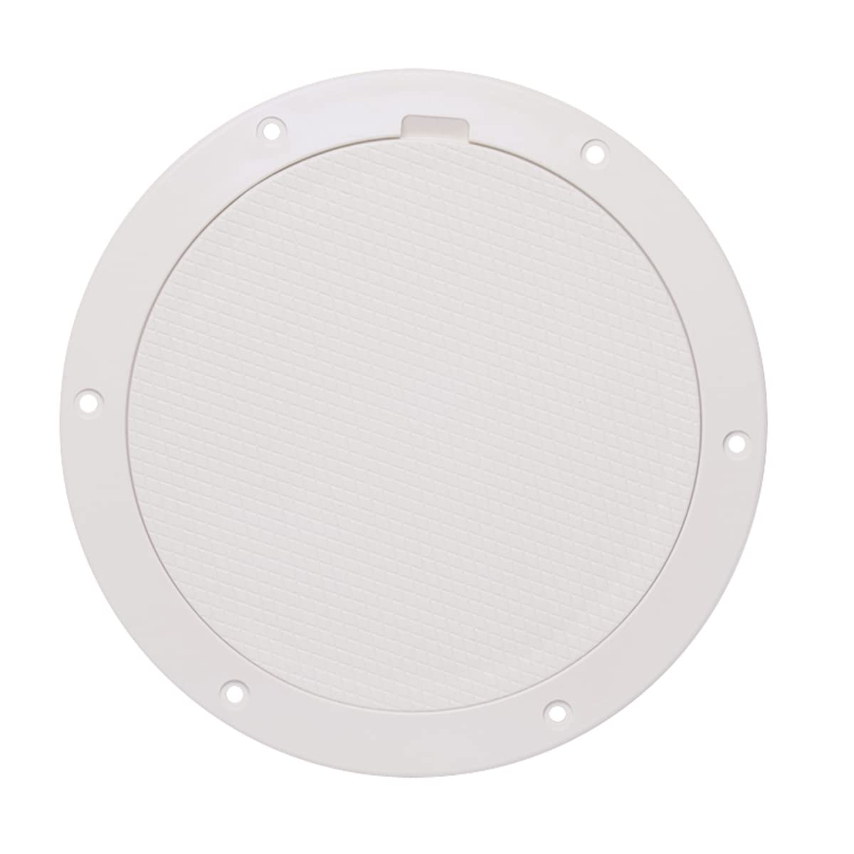 Beckson Marine 8" Pry-Out Deck Plate, DP85 Series - Black or White Diamond Non-Skid