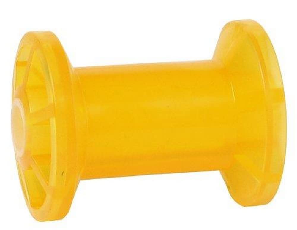 Tie Down Engineering 86284 Amber 4 Inch PVC Keel Roller, Spool Type, 5/8 Inch Shaft