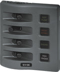 Blue Sea Systems WeatherDeck 4304 Waterproof Fused Switch Panel, 4-Position, 12 Volt DC, IP67