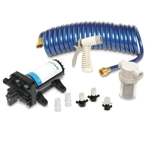 Shurflo Pro Blaster II Ultimate Washdown Kit 4358-153-E09, 5.0 GPM 12V Deck Washdown Pump with 25 Foot Hose