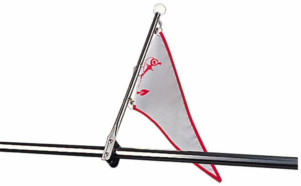 Sea-Dog Rail Mount Flagpole, Stainless Steel with Nylon Bracket, Fits 7/8 to 1 Inch Rails