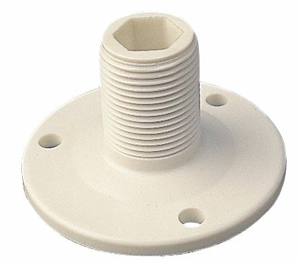 Sea-Dog 329500-1 Fixed Antenna Base, Flange Mount Nylon, Fits 1 Inch-14 Thread Antennas
