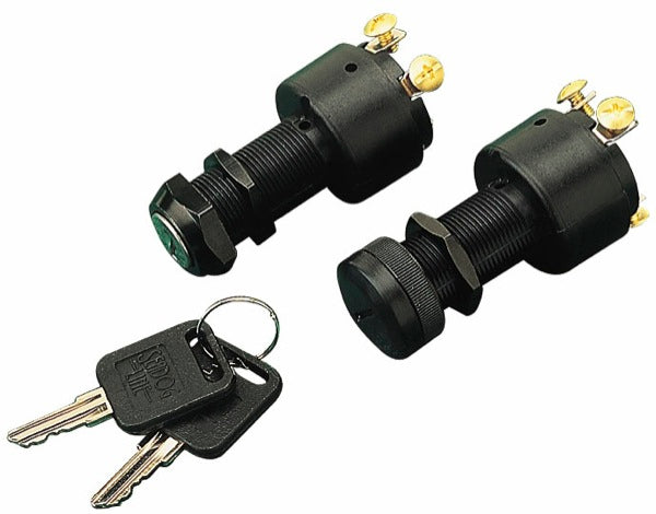 Sea-Dog 420365-1 Three Position Ignition Switch, Long Shaft, Off-Ignition-Start, with Cap