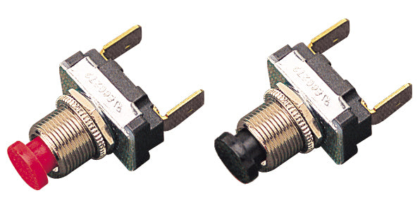 Sea-Dog Push Button Horn Switch 420416-1, Black, SPST Momentary On-Off, 15 Amp 12V Panel Mount