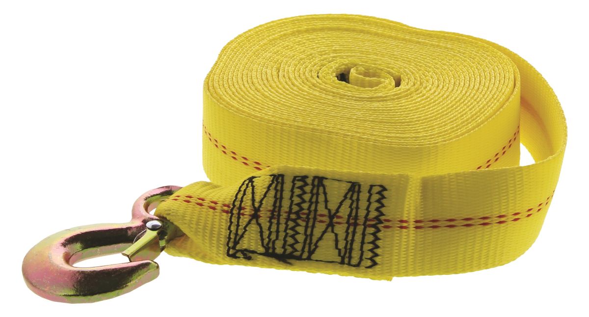 Sea Sense Heavy Duty Winch Strap with Hook 50018110, 2 in x 25 ft, 8800 lb Breaking Strength