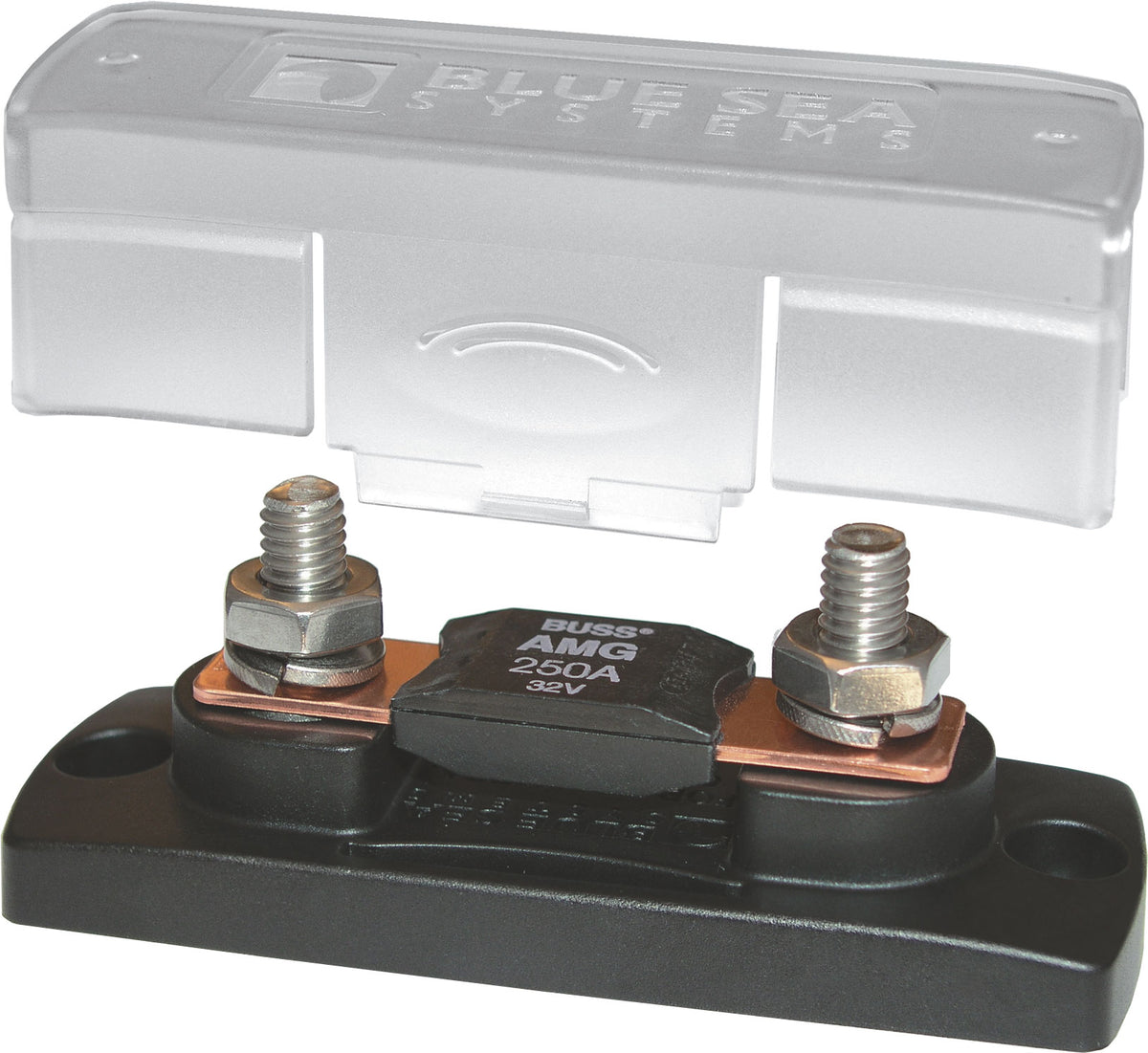 Blue Sea Systems 5001 MEGA/AMG Fuse Block with Cover, 100-300 Amp, 32V DC