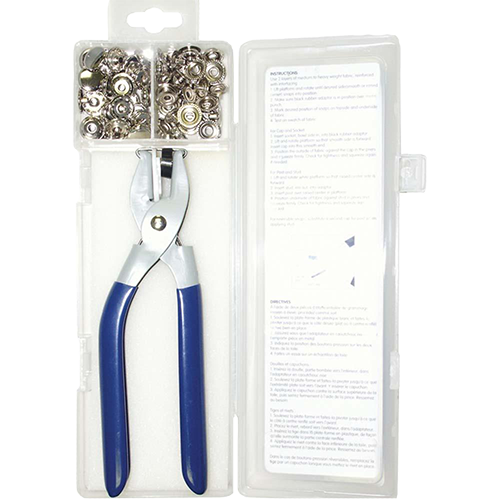 SeaSense Canvas Fastener Snap Kit, 73-Piece Boat Cover Snap and Stud Kit with Pliers