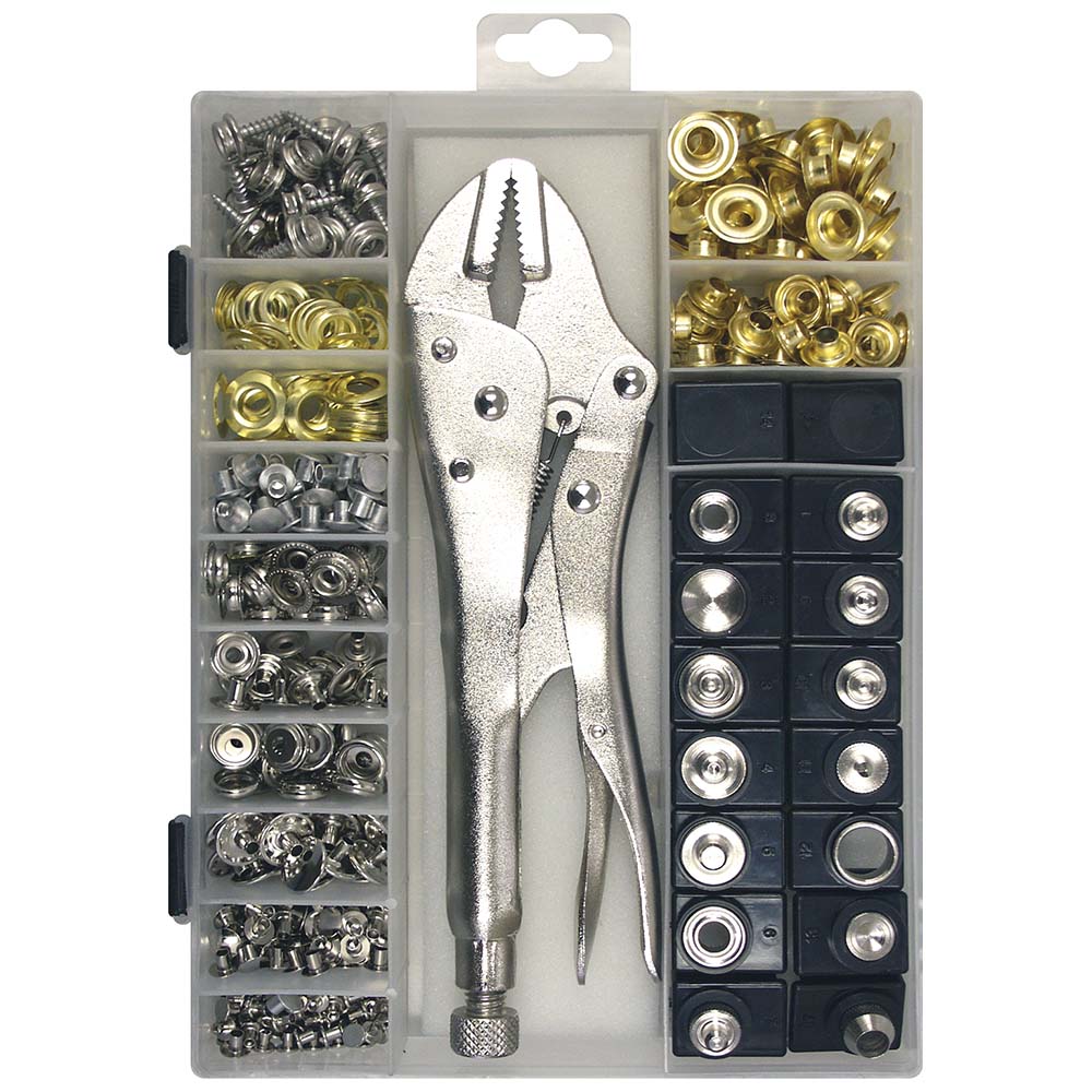 SeaSense Canvas Fastener Kit, 450-Piece Marine Hardware Set with Vise Grip Pliers, Part 50048263