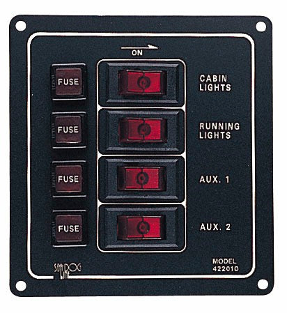 Sea-Dog Rocker Switch 420441-1, Illuminated On/Off, 15 Amp 12 Volt, Replacement for Bilge Pump Switch Panels