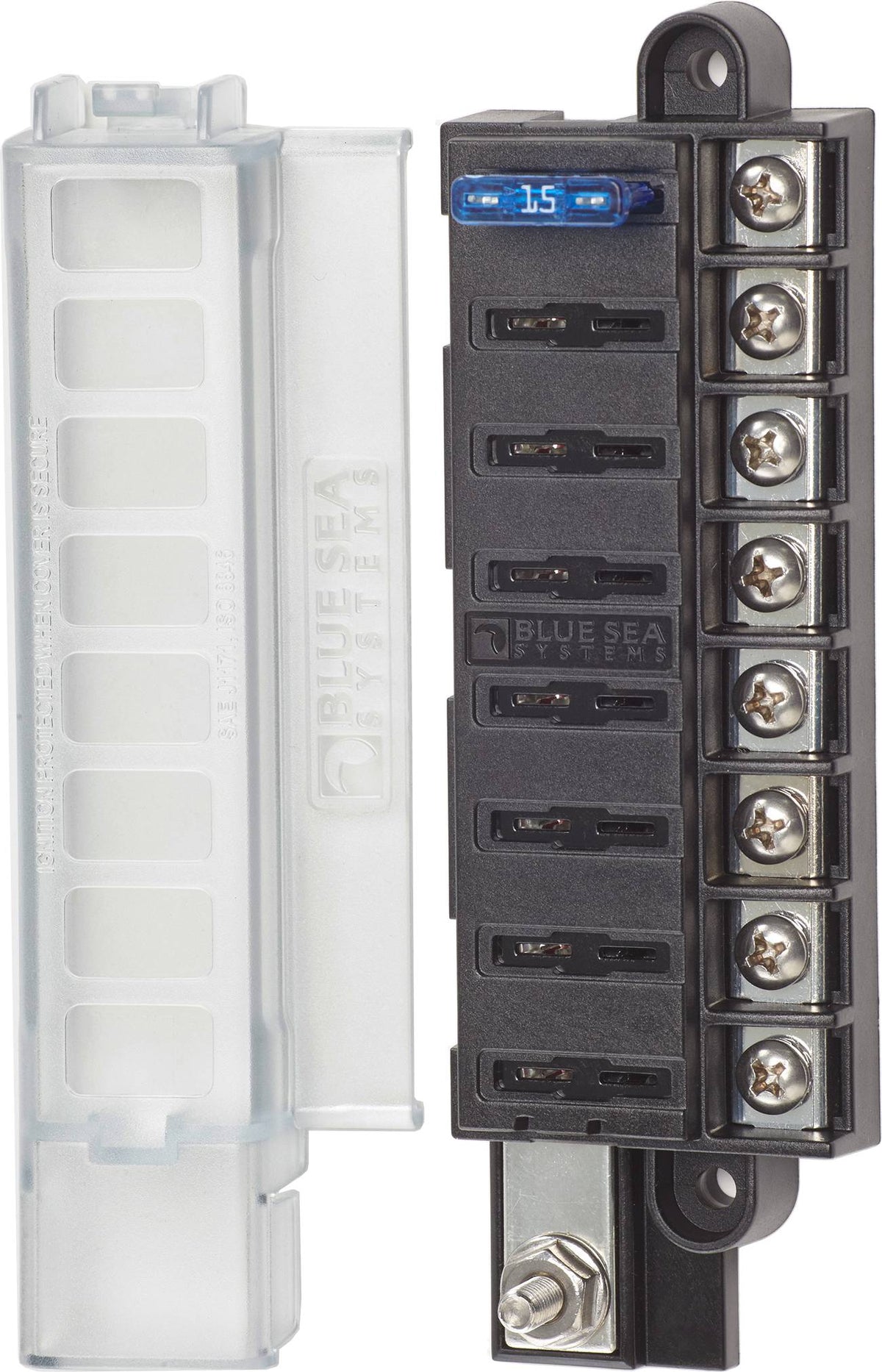 Blue Sea Systems ST-Blade Compact Fuse Block, 6-Circuit, 5046