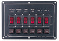 Sea Dog Line 6-Gang Horizontal Aluminum Rocker Switch Panel, Part Number 422210-1