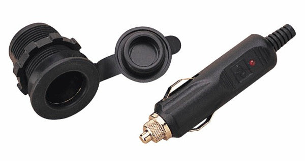 Sea-Dog Deluxe 12V Power Socket with Cap and Plug, Part 426116-1